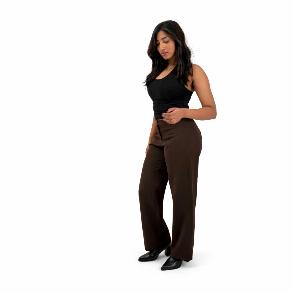 BROWN FORMAL PANTS