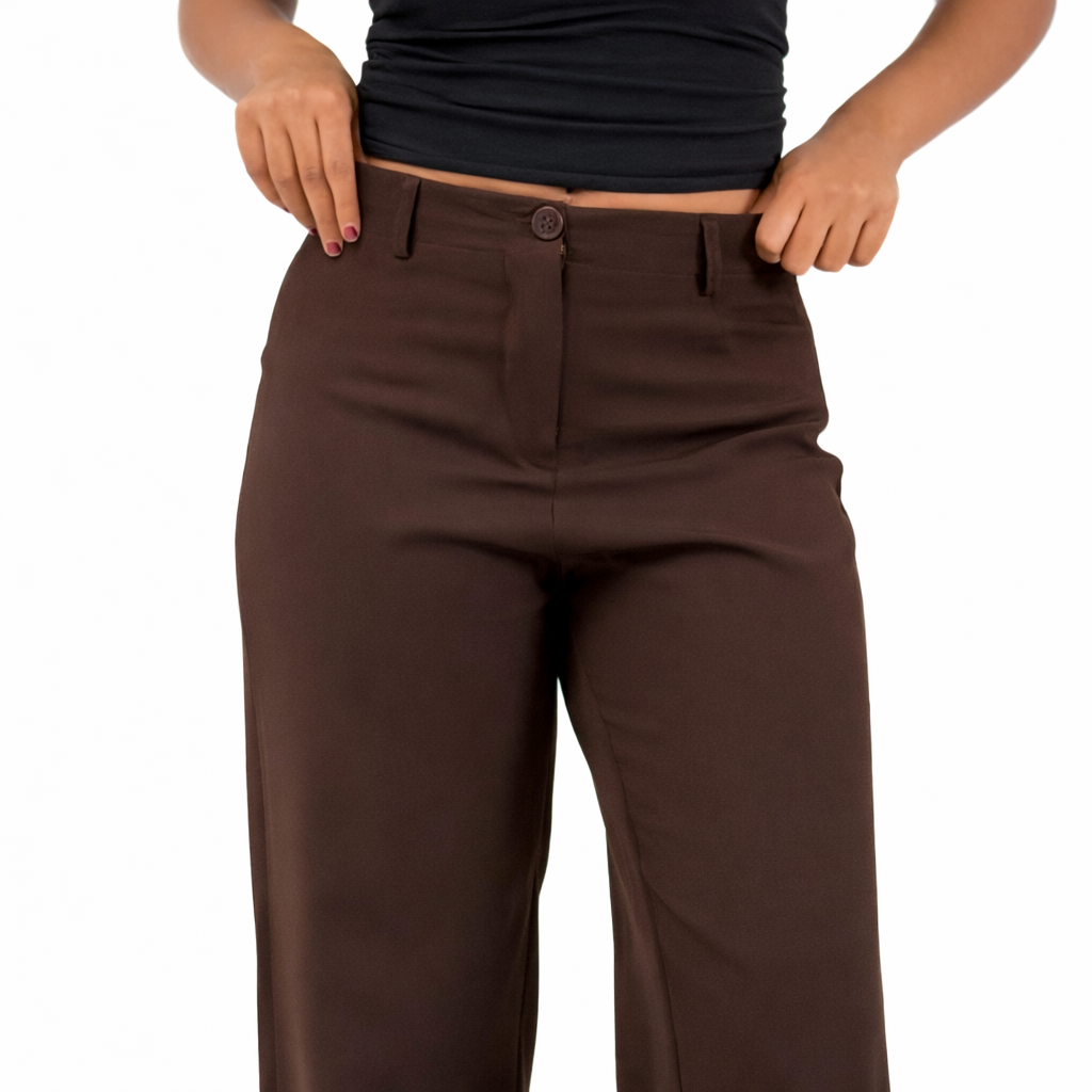 BROWN FORMAL PANTS